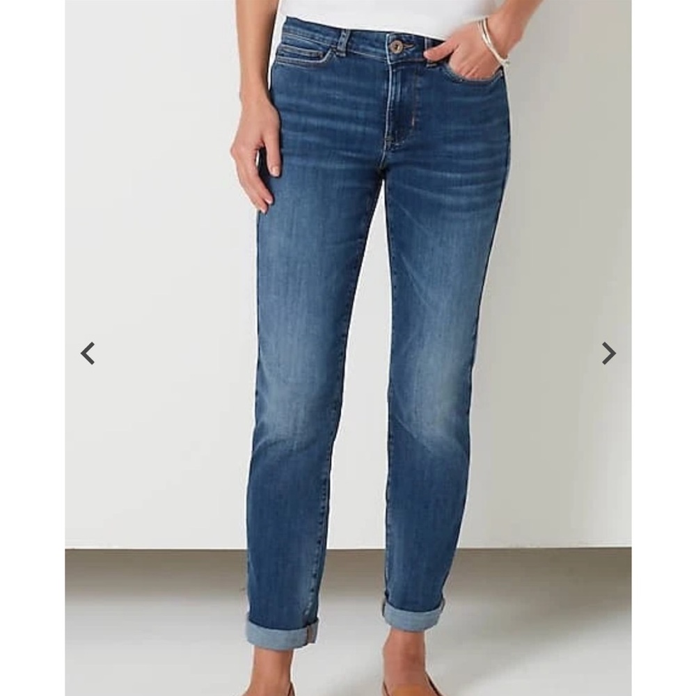 NWT J. Jill Boyfriend Straight-Leg Ankle Denim Brooklyn Wash 16